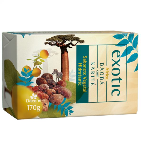 Sabonete Exotic Vegetal Hidratante África Baobá com Karité - 170g