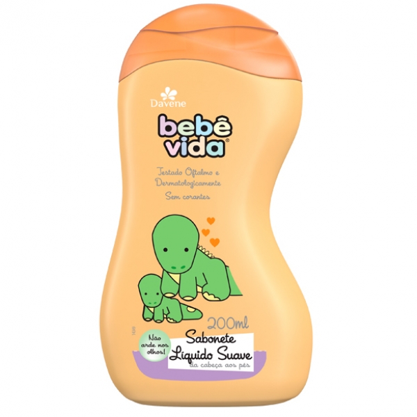 Sabonete Líquido Suave da cabeça aos pés Bebê Vida - 200ml